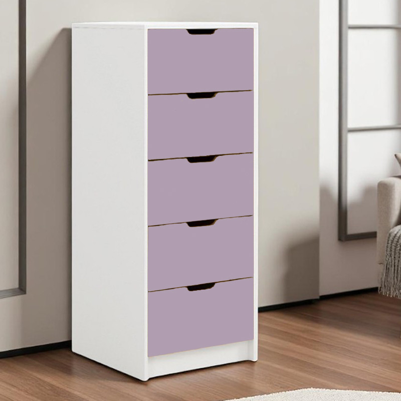 Комод 5 Teenager, високий комод на 5 шухляд Лаванда, фото 1