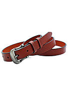 Жіночий шкіряний ремінь 2,3 х 100-120 см Weatro Коричневий, фото 2