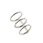 Металеві потрійні кільця для блокнота 2шт Срібло 40мм*25мм KMX078, фото 2