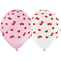 Латексна кулька BELBAL 12"(30 см) Сердечка червоні маленькі