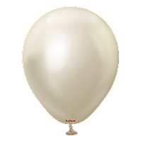 Латексна кулька Kalisan 5"(13 см) Mirror White Gold | Хром біле золото