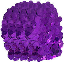 Конфеті "Кружечки" 1,2 см фіолетове, 50 г (металік)