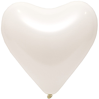 Латексна кулька Everts 12"(30 см) Серце пастель білий