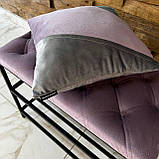 Банкетка з полицями для взуття 60 см з рожевого велюру на металевому чорному каркасі, фото 5