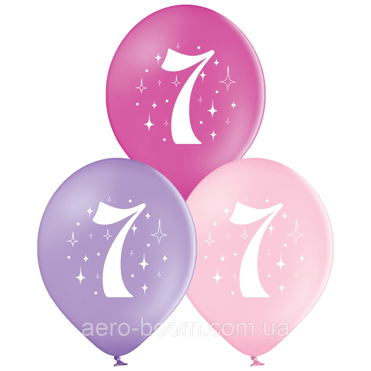 Латексна кулька BELBAL 12"(30 см) Цифра 7 (дівчинка), фото 1