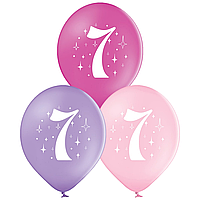 Латексна кулька BELBAL 12"(30 см) Цифра 7 (дівчинка)