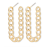 Сережки у вигляді ланцюга ланцюг, фото 2