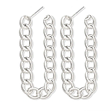 Сережки у вигляді ланцюга ланцюг, фото 3