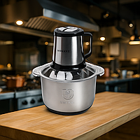 Чоппер измельчитель Sokany 800 Вт чаша 3.9 л 4 лезвия нержавеющая сталь, мясорубка кухонная для мяса овощей