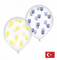 Латексна кулька КDI Малайзія 12" (30 см) Герб України