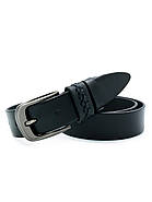 Жіночий шкіряний ремінь 3,3 х 100-120 см Weatro Чорний, фото 3