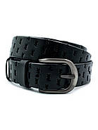 Жіночий шкіряний ремінь 3,3 х 100-120 см Weatro Чорний, фото 2