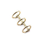 Металеві потрійні кільця для блокнота 2шт Золото 40мм*15мм KMX079, фото 2