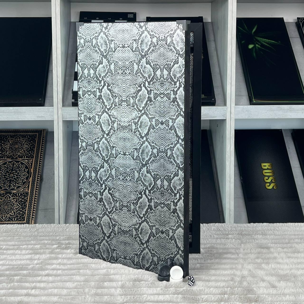 Нарди з імітацією шкіри в середині скло: вишуканість та комфорт, 60×30 см, арт.555005, фото 1