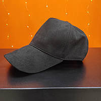 Бейсболка кепка унісекс чорна однотонна