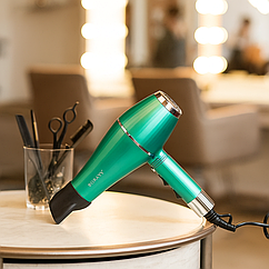 Фен для волосся Sokany SK-14009 2000 Вт з 2 насадками-концентраторами, 2 швидкості, холодне обдування, зелений