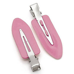 Шпилька для волосся основа пластикова 59х18 мм 10 шт. Рожевий