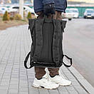 Рюкзак ROLLTOP Neptun Black — чоловічий рюкзак тканинний 18-23 л, чорний, фото 10
