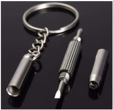 Брелок-викрутка 3в1 (+1.2; -1.5; hexagon M2.5) для ремонту окулярів, телефонів та іншої дрібної техніки, фото 1