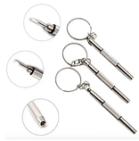 Брелок-викрутка 3в1 (+1.2; -1.5; hexagon M2.5) для ремонту окулярів, телефонів та іншої дрібної техніки, фото 2