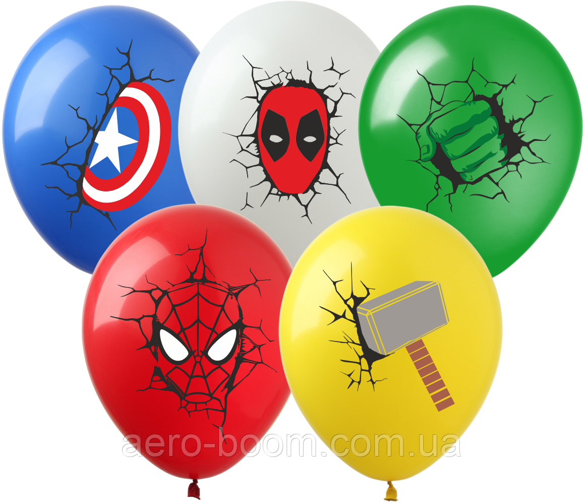 Латексна кулька Show 12"(30 см) Супергерої, фото 1