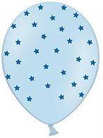 Латексна кулька BELBAL 12"(30 см) Зірочки на блакитному