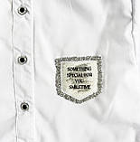 Сорочка для дівчинки біла довгий рукав SmileTime Crazy, фото 6