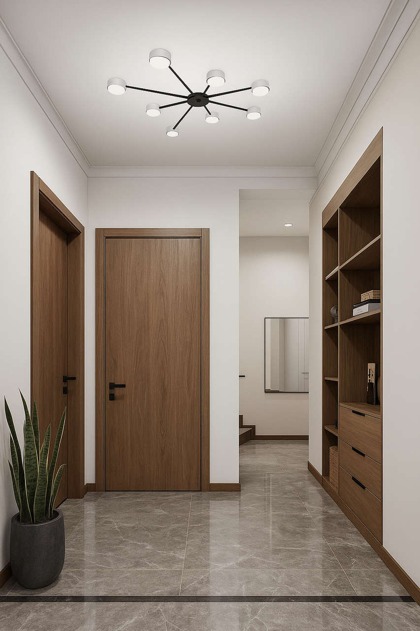 Чорна з сірим люстром для кухні, коридору, невеликої кімнати, спальні, зали, фото 1