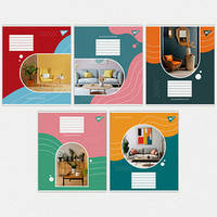 Зошит шкільний Yes 96 аркушів клітинка Your interior (5)
