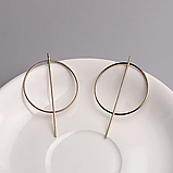Сережки геометричні паличка і коло Конго, фото 4