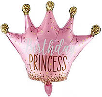 Фольгована кулька КНР (54х56 см) Корона "Birthday princess"