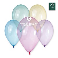 Латексна кулька Gemar 13"(33 см) Кристал льодяник асорті