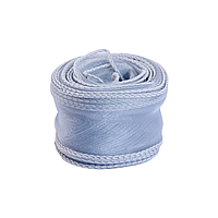 Стрічка органза 4 см (10 МЕТРІВ) Сіра хвиляста