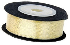 Стрічка атласна з блиском (1,5 см х 4,5 м) Айворі