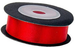 Стрічка атласна з блиском (1,5 см х 4,5 м) Червона