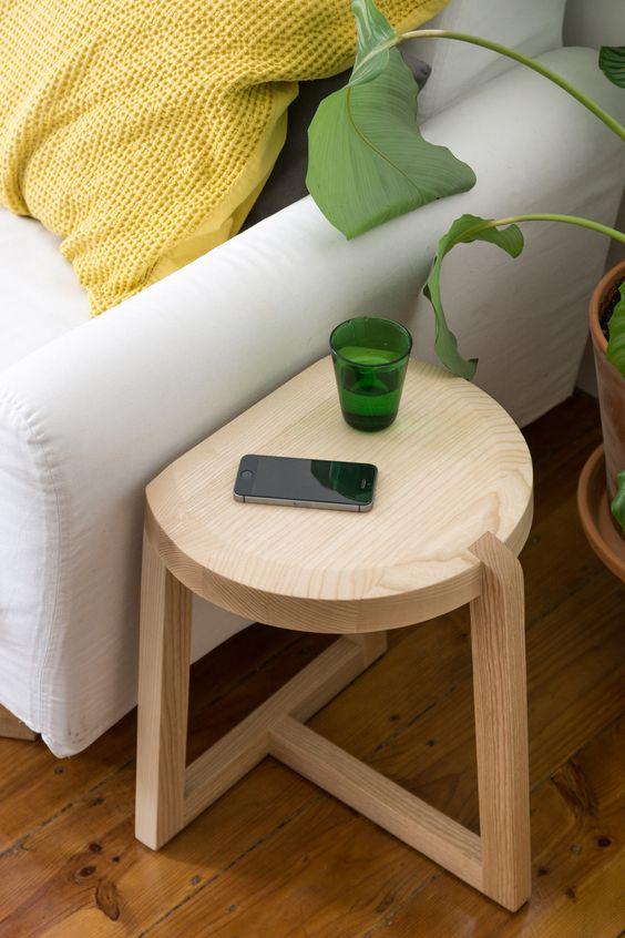 Кавовий придиваний столик Ісі 40x35x45 см, Ясен світлий, фото 1