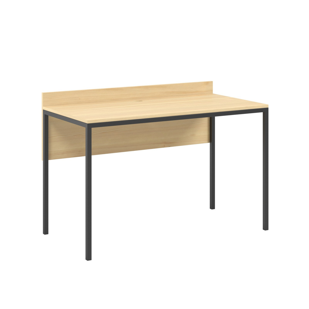 Стіл комп'ютерний прямий Хокі з масиву сосни 90/110x60x75 см, Чорний+сосна світла, 110, фото 1