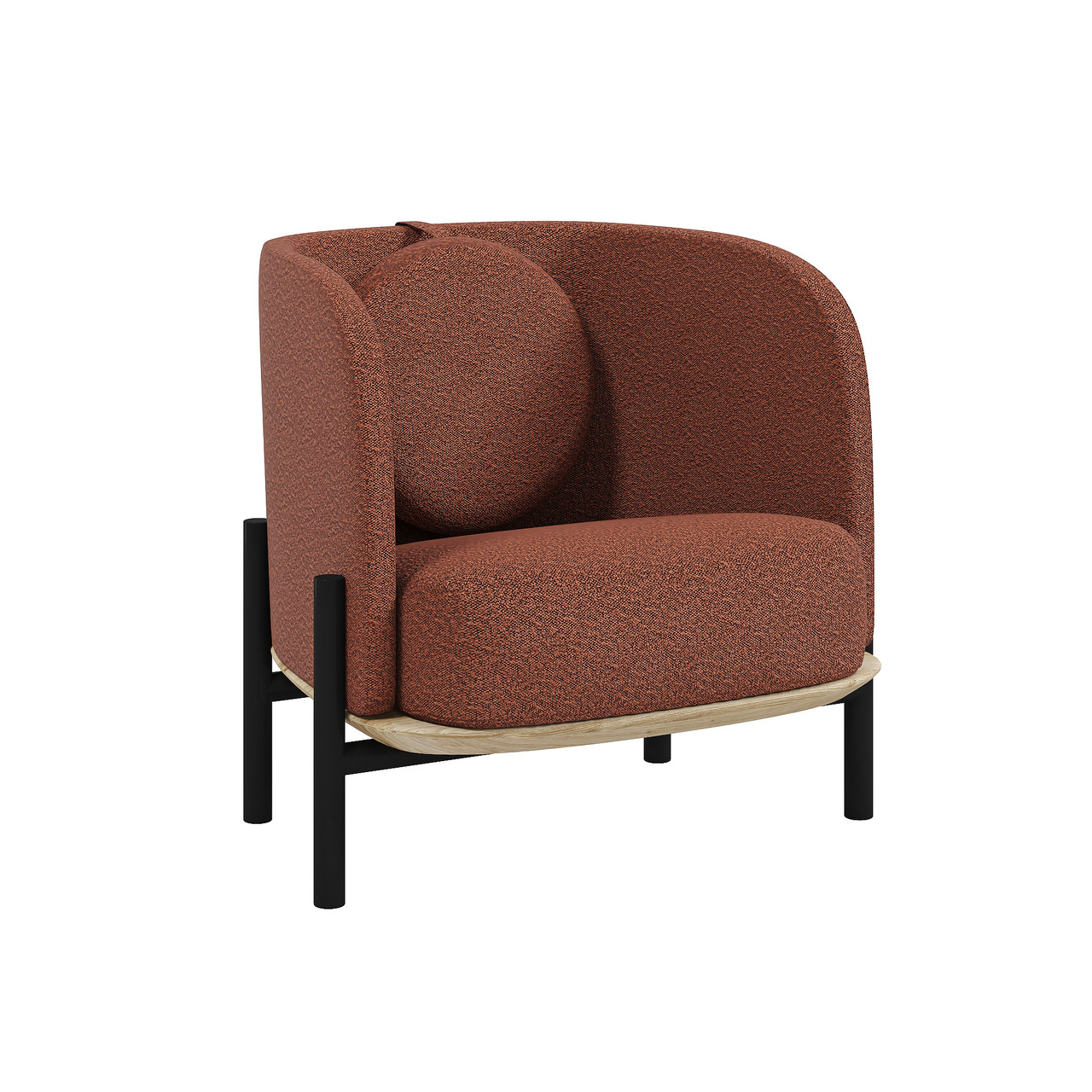 Крісло лаунж м'яке Royal Sun 74х84х84 см Buocle brick, фото 1