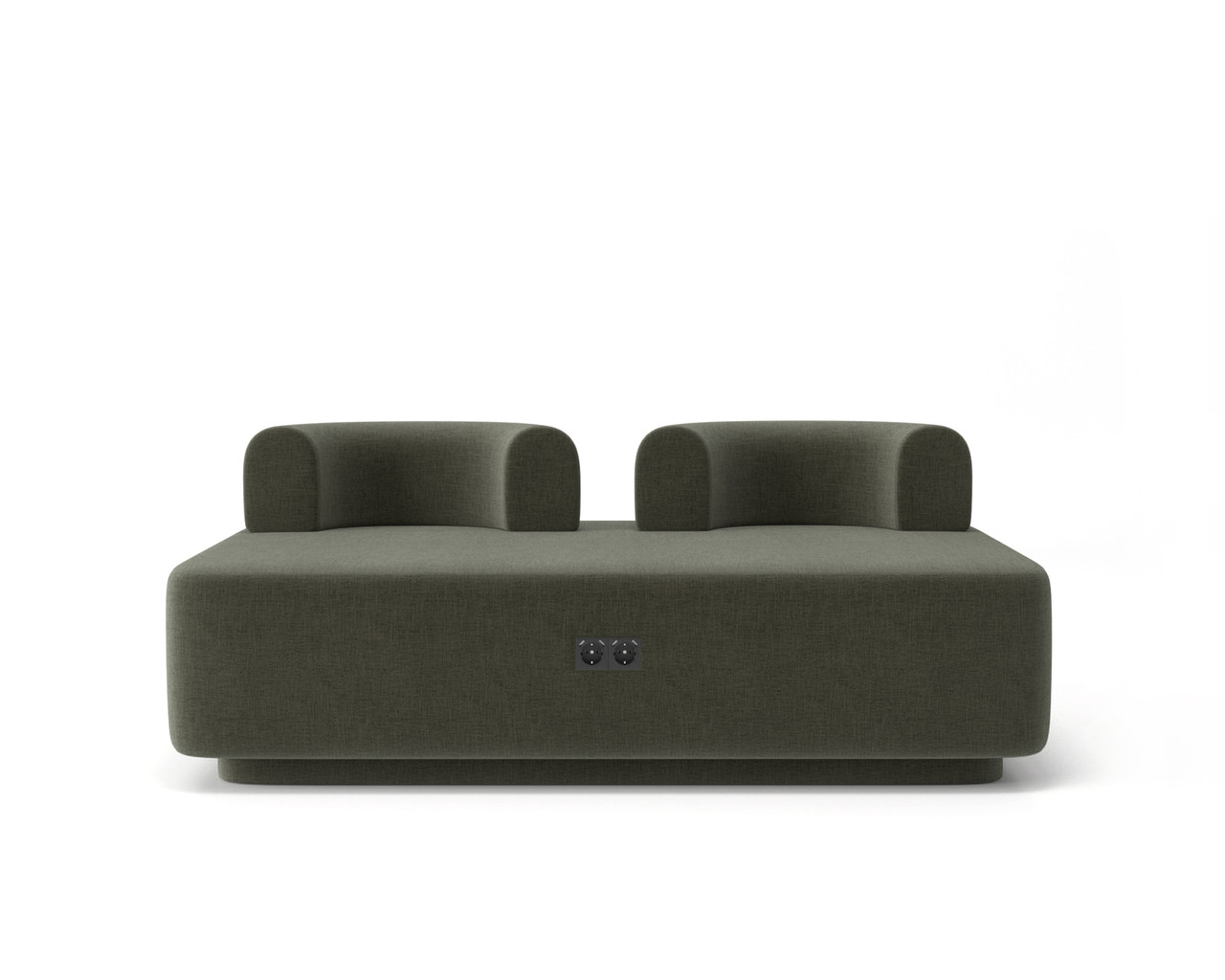 Модульний диван Plump у вітальню 160х80х65 см, Зелений, Estetica Martin 10, рогожка, фото 1