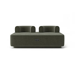 Модульний диван Plump у вітальню 160х80х65 см, Зелений, Estetica Martin 10, рогожка