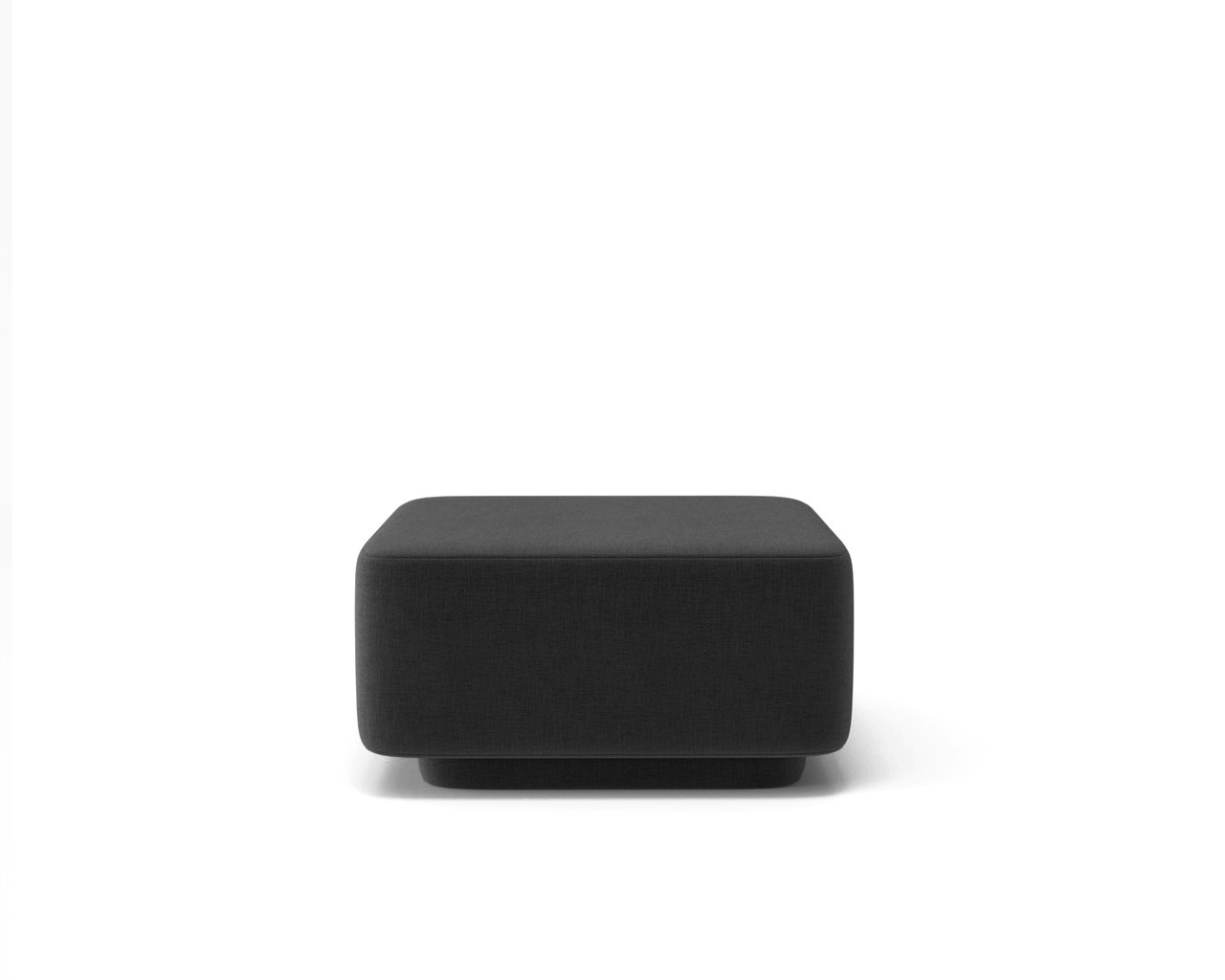 Модульний квадратний пуф Plump 80х80х40 см, Чорний, Estetica Martin 18, рогожка, фото 1