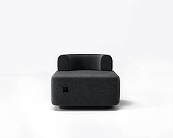 Модульне м'яке крісло Plump 80х80х65 см, Чорний, Estetica Martin 18, рогожка