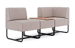 Модульний комплект FLEX: два крісла та пуф зі столиком. Комфорт та стиль для зони очікування,