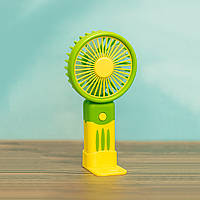 Вентилятор акумуляторний Handheld Fan JX-991 Зелений-жовтий, портативний бездротовий вентилятор