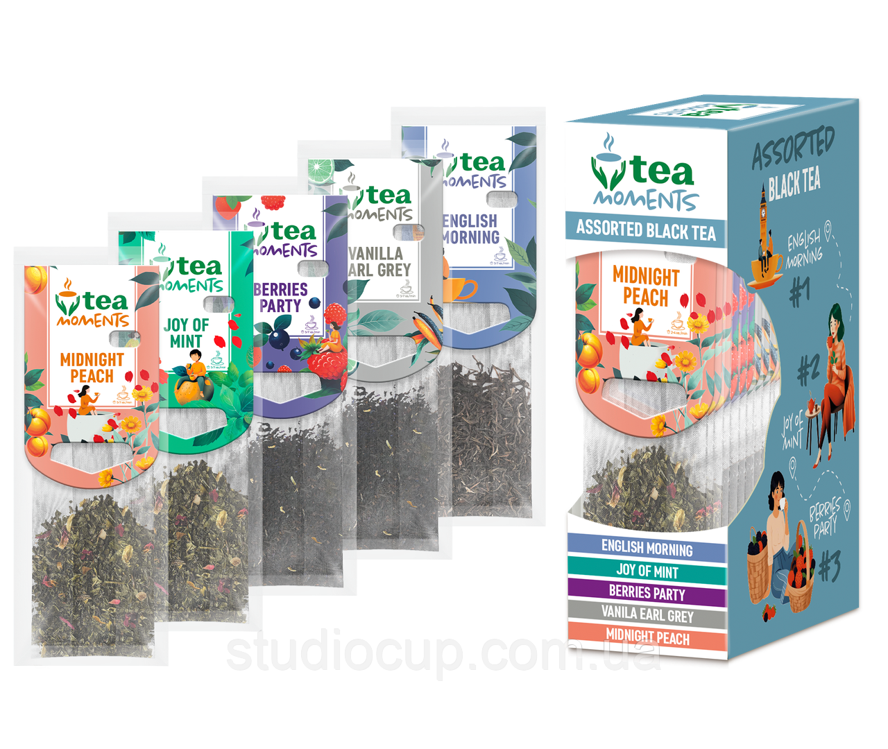 Чай чорний Асорті Tea Moments 15шт, фото 1