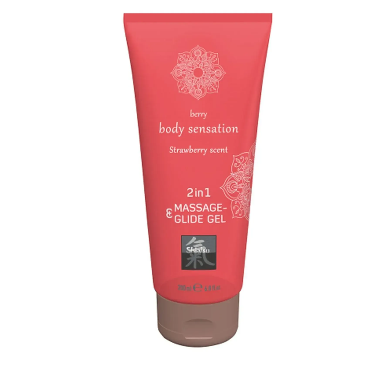 Лубрикант та масажне масло 2 в 1 HOT SHIATSU Massage-& Glide gel 2in1 Strawberry scent, 200 мл, фото 1