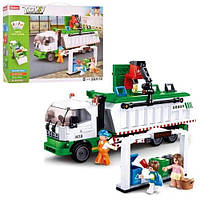 Конструктор SLUBAN M38-B0780 мусоровоз 23,7см, фигурки, 432дет, в кор-ке, 42,5-33-7см