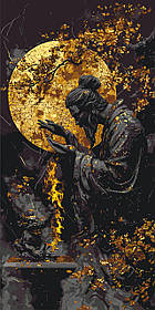 Картина за номерами Тиша великого майстра з фарбами металік 40*80 см Орігамі LW 5126