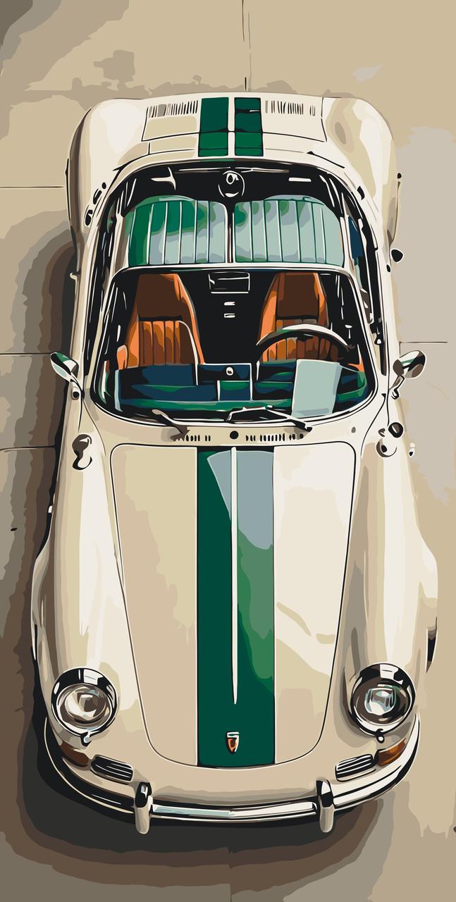 Картина за номерами Авто. Порш 40*80 см Орігамі LW 5127, фото 1