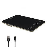 Кухонні ваги Adler AD 3177 black, 10 кг, заряджаються через USB, фото 4